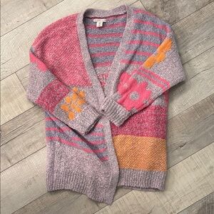Sincerely Jules Pink and Orange Women's Cardigan